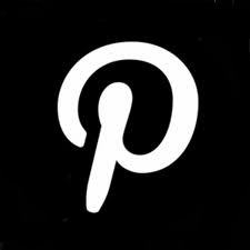 black pinterest logo